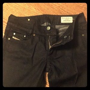 diesel w25 l32 wide leg jeans dark grey